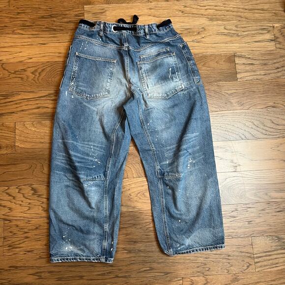 Free People We The Free Barrell Jeans Timeless Blue Size 32 Regular - Picture 2 of 7